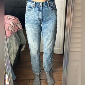 Abercrombie Acid Wash Blue Women’s Mom Jeans